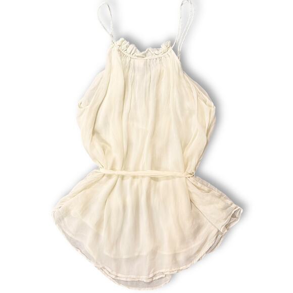 Andree DeLair‎ Anthropologie Embroidered Tunic Tassel Ethereal Boho Halter Top L - Picture 5 of 9